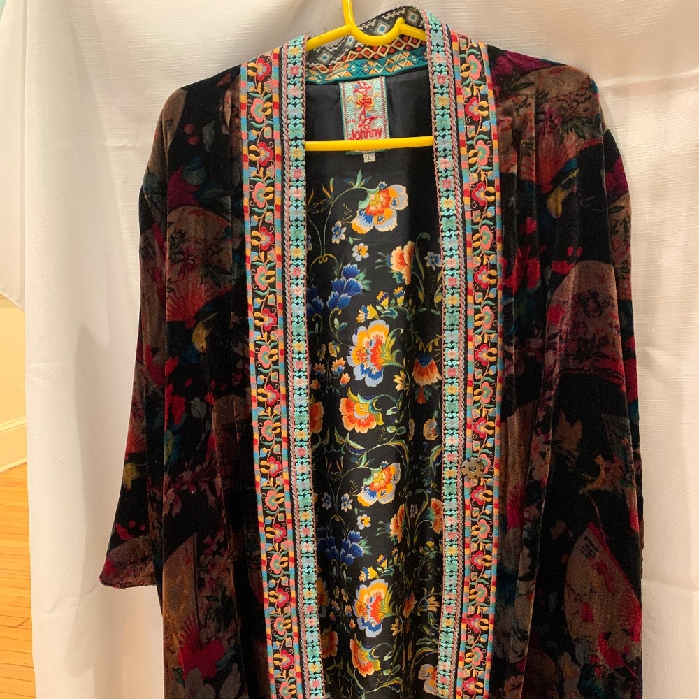 Johnny Was Fusai Velvet Kimono